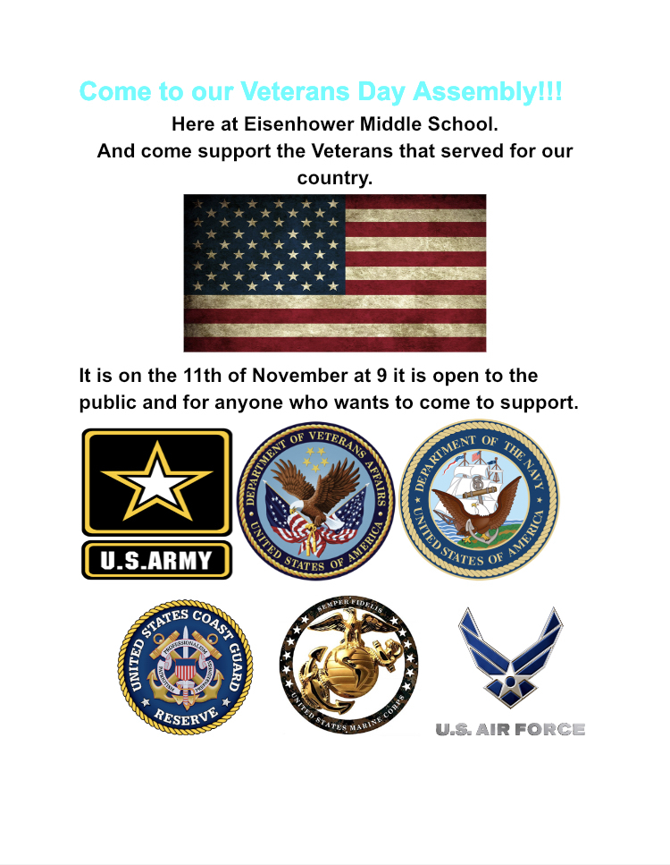 Nov. 11th: Veteran’s Day Assembly