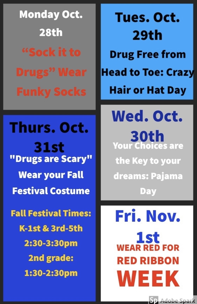 Don’t Forget Red Ribbon Week begins Tomorrow!