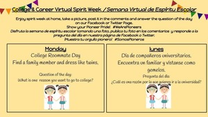 Virtual College & Career Spirit Week