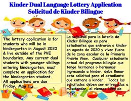 Dual Language Lottery Application/Solicitud de Kinder Bilingue