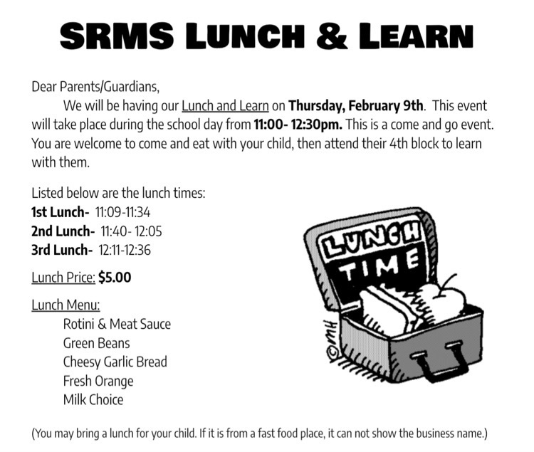 SRMS Lunch and Learn